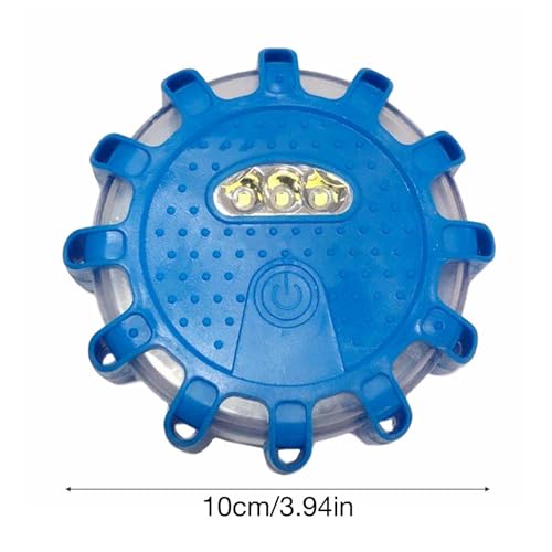 Shakven 12 Led Flasher Lamp Car Roadside Flares Emergencys Accessories Auto Lamp | Magnetic Emergencys Flashlight Car Warning Light Led Flasher Lamp,Led Flasher Lamp For Vechiles,Car Warning Light - color: blue blue light
