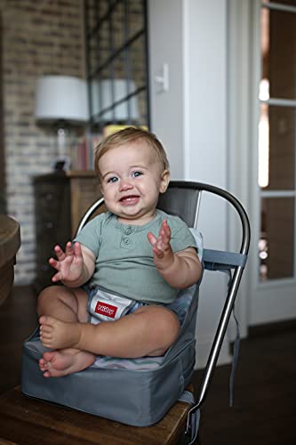 Nuby Easy Go Booster Seat - Travel Booster Seat for Babies and Toddlers - Holds Up to 35 Pounds - 9+ Months - Gray Chevron - color: Chevron