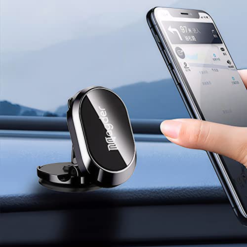 Car Dash Magnetic Phone Holder - Highly Adjustable, Universally Compatible, Works with All Cell Phones