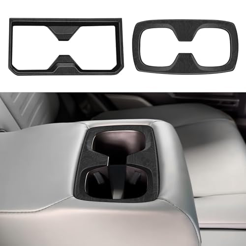 Front Rear Holder Cover For Toyota 4Runner 2025 2026 Up (NOT Fit Tac0ma) Interior Accessories Center Console Dashboard Cover Frame Decor Trim Black Wood - color: Black Wood, size: 2 x Front & Rear Holder Cover