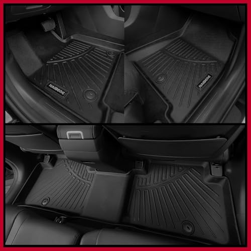 Naibeve Floor Mats for 2020-2025 BMW X6 M/M50i/sDrive40i/xDrive40i G06 - All Weather Custom Fit for BMW X6 Floor Mats & Cargo Mats & Backrest Mat Accessories - size: X6 2020-2025 Full Set