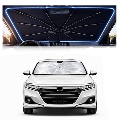 2026 Upgraded Car Windshield Sun Shade Umbrella - Custom-Fit for Kia K5 2021-2026 Umbrella Sunshade,Easy Install,UV Protection & Heat Reflective,Keep Interior Cooler with Storage Bag - size: For Kia K5 2021-2026