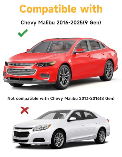 in-Channel Window Rain Guards Fit for Chevy Chevrolet Malibu 2016-2025 (9 Gen),Extra Durable Window Visors Window Deflectors Vent Visors Vent Shades Car Accessories-4 pcs - size: Fit for 2016-2025 Chevy Malibu(9 Gen)