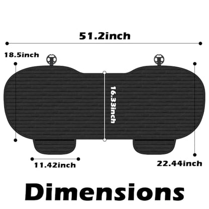 Car Back Seat Cover,Comfortable & Breathable Car Bench Seat Cover with 2 Storage Slot,Non-Slip Backseat Covers for Cars with Non-Slip Particles Cars Interior Accessories