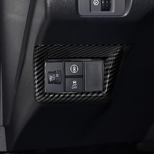 Headlight Control Switch Cover Decals for Honda Civic 2022 2023 2024 2025 11th Gen Accessories ABS Carbon Fiber Interior Stickers - color: Headlight Control Cover