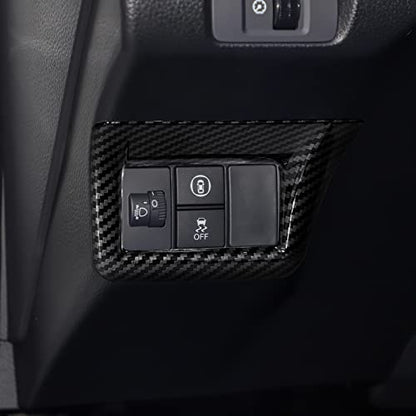 Headlight Control Switch Cover Decals for Honda Civic 2022 2023 2024 2025 11th Gen Accessories ABS Carbon Fiber Interior Stickers - color: Headlight Control Cover