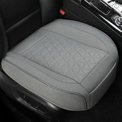 West Llama Linen Front Car Seat Cover Protector Anti-Slip Bottom Seat Cover Fits 95% of Vehicles,Wrapping Around The Bottom,Triangular Pattern(Gray-2Pcs) - color: Triangular Pattern-Gray, size: 2pc