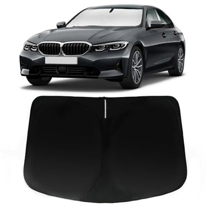 Windshield Sun Shade for 2021-2026 BMW 3 Series 328i 330i 335i 320i 325i F30 F31, Car Front Window Sunshade with 240T Sun Visor Protector Blocks UV Rays Heat Sun Shield Accessories - size: For 3 Series 2021-2026