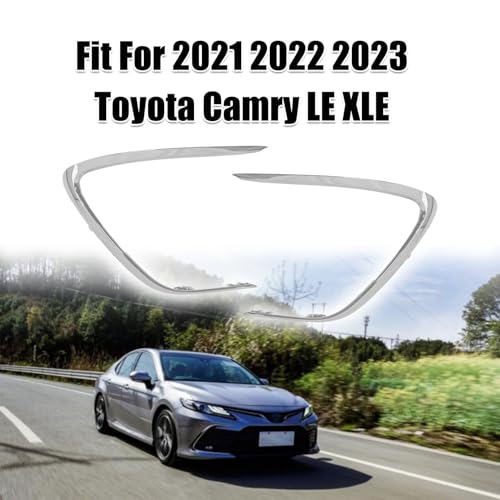 Chrome Front Bumper Grille Strip Trim Fit For 2021 2022 2023 Toyota Camry LE XLE L&R Side Grill Tirm 5271306120, 5271206120