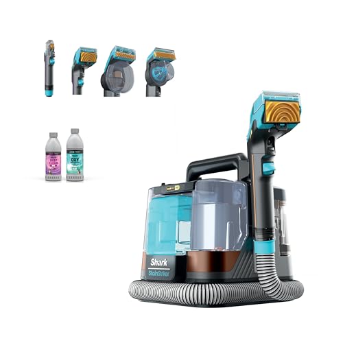 Shark StainStriker HairPro Portable Carpet, Upholstery & Area Rug Cleaner with Pet Mess & Hair Tools, Self-Cleaning, Perfect for Pets & Car Interiors, 4 Cleaning Tools & Pet Solution, Copper, PX251 - style: StainStriker w/ HairPro Technology