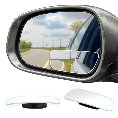 2 Pcs Blind Spot Mirror,Rectangle Car Side Mirror Blindspot Angle Adjustable Blindspot Mirrors for Car Truck(Adhesive,Pack of 2)