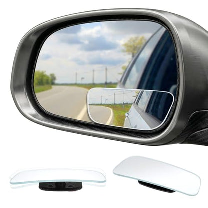 2 Pcs Blind Spot Mirror,Rectangle Car Side Mirror Blindspot Angle Adjustable Blindspot Mirrors for Car Truck(Adhesive,Pack of 2)