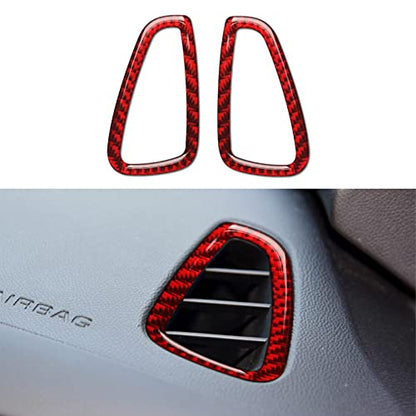 Car Sticker Carbon Fiber Decal Interior Trim Cover for Chevrolet Camaro ZL1 2016 2017 2018 2019 2020 2021 2022 2023 Accessories （Air Conditioner Outlet） - color: Air Conditioner Outlet