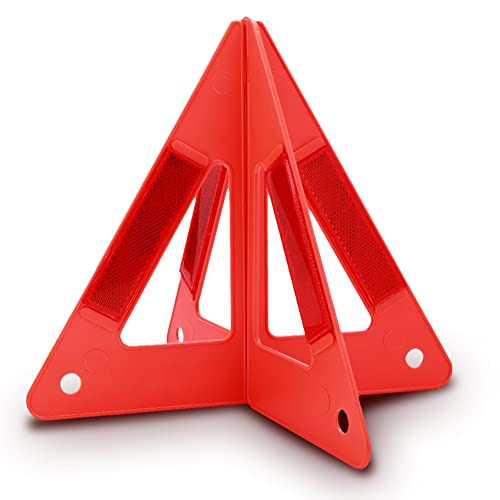 Akozon Emergency Triangles, Portable Car Roadside Triangles Emergency Breakdown Reflective Triangle For Car Warning Safety Road Stop Sign