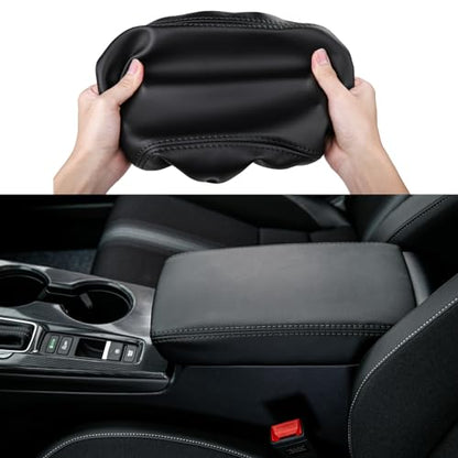 CKE Compatible with Honda Civic 2026 2025 2024 2023 2022 with CVT Car Center Console Armrest Cover Armrest Storage Box Lids Seat Cover Protector -Black (Black line) - color: Black (Black Line)