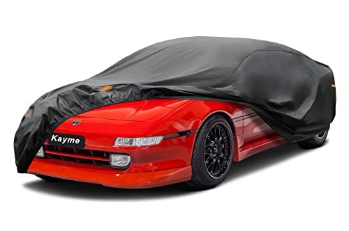 Kayme 7 Layers Coupe Car Cover Custom Fit Toyota MR2 (1984-2007) Waterproof All Weather for Automobiles, Full Exterior Covers Sun Rain Protection UV Protection. - color: PE-Black, size: Custom Fit Toyota MR 2