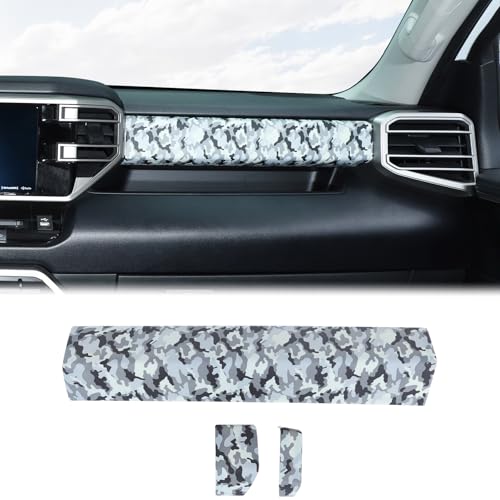 Aunginsy Central Control Dashboard Panel Strips Trim Compatible with Toyota Tundra/Sequoia 2022-2025 Car Center Console Dash Board Molding Panel Decorative Cover Protection ABS Interior Accessories - color: Camouflage Pattern