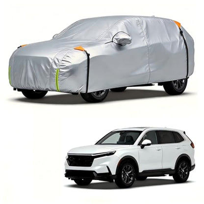 Wigoo Honda CR-V Car Cover Accessories 1997-2026, Custom Fit Waterproof All Weather Outdoor Indoor Full SUV Cover, Windproof Sun UV Rain Snow Dust Protection, Door Zipper, Reflective Strips - size: For Honda Crv (1997-2026)