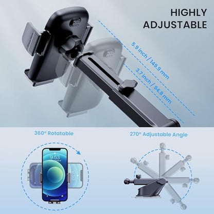 TICILFO Car Phone Holder [Military-Grade Suction] Phone Stand for Car [Super Stable] Automobile Car Mount for iPhone Universal Accessories Air Vent Dashboard Windshield Mount Fit Vehicle Accessories - style: Modle-A