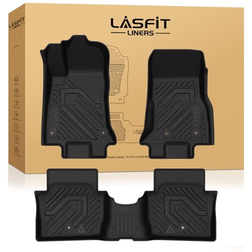 LASFIT Floor Mats for Dodge Charger Daytona 2024 2025 Scat Pack & R/T(Fit 2-Door, Not for 4-Door), All Weather TPE Custom Fit Car Mats Floor Liners 1st & 2nd Row, Black - style: 5) Charger Daytona | 2024-2025 | Floor Mats