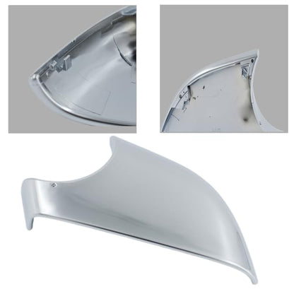 fit For Tesla Model 3 Front Wing Mirror Cover Holder Lower Tray 2017-2025，chrome matte left driver Side Mirror Bottom Cover Replacement for Tesla Model 3 Wing Repair(left） - size: Model 3 Left Side Chrome