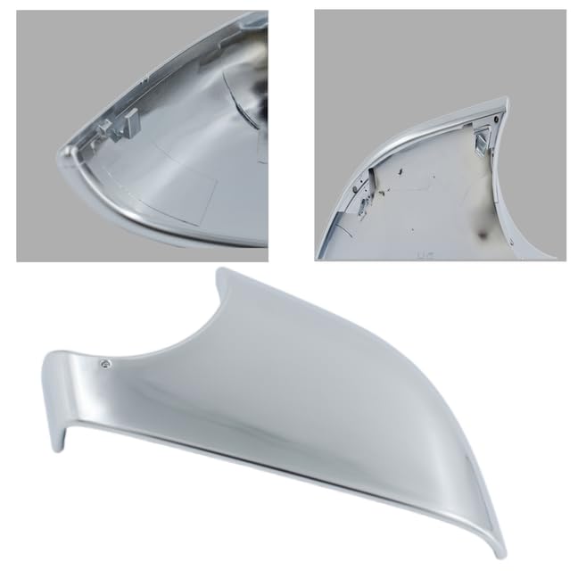 fit For Tesla Model 3 Front Wing Mirror Cover Holder Lower Tray 2017-2025，chrome matte left driver Side Mirror Bottom Cover Replacement for Tesla Model 3 Wing Repair(left） - size: Model 3 Left Side Chrome