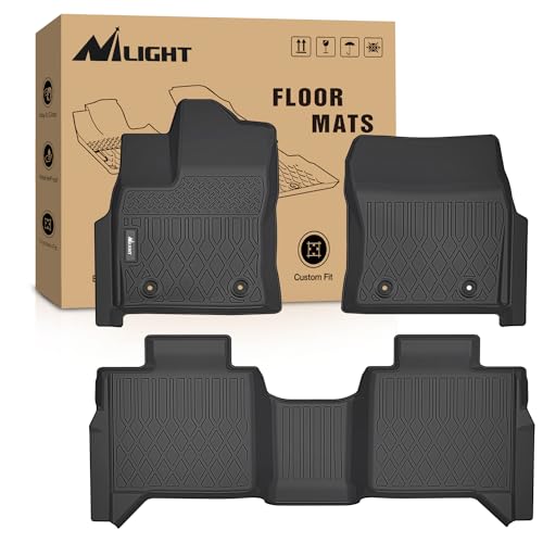 Nilight TPE Floor Mats for Toyota Tundra CrewMax Cab Only 2022 2023 2024 2025 2026 All Weather Custom Fit Heavy Duty Floor Liners - size: 2022-2026 Toyota Tundra|CrewMax Cab
