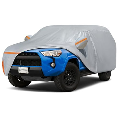 Car Cover for 2002-2026 Toyota 4runner, Waterproof Custom-fit All Weather Sun Rain UV Dust Snow Protection Outdoor 4runner Full Car Cover with Door Zipper and Cotton Lining-Gray - size: 4runner Cover