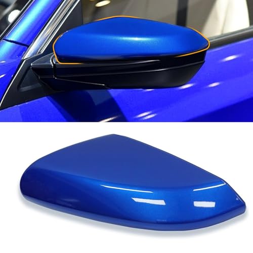Moonlinks Compatible with 2016-2021 Honda Civic Driver Side Mirror Cover Replacement,Aegean Blue Metallic for 10th Gen Civic,2019-2022 Insight,Left Side Door Rearview Mirror Cap Trim(1PC) - size: 10th-left Blue