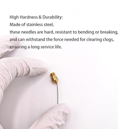 10Pcs 3D Printer Nozzle Cleaning Kit Needles 0.2mm, 3D Printer Nozzle Cleaner Stainless Steel Nozzle Cleaning Tool Kit for Ender 3,MK8,V6,Prusa,k1 3D Printer Extruder Nozzle, (Total Length: 55mm) - style: 10Pcs 3D Printer Nozzle Cleaning Needles 0.2mm