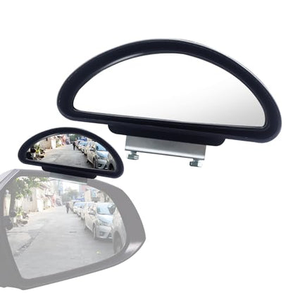 Blind Spot Mirror Adjustable 360 Degree Car Side Mirror, HD Glass Rear View Mirror Exterior Accessories for Car SUV Frame Thickness Less than 5MM - style: Single (Clamp Mount)