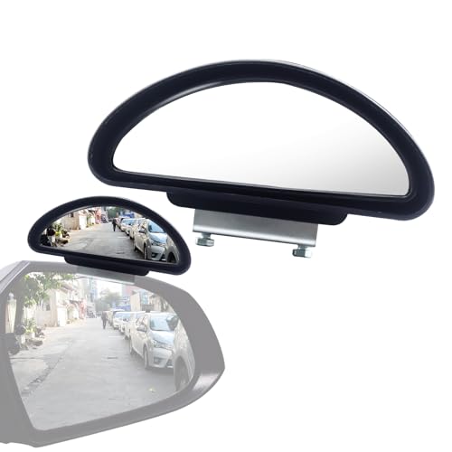 Blind Spot Mirror Adjustable 360 Degree Car Side Mirror, HD Glass Rear View Mirror Exterior Accessories for Car SUV Frame Thickness Less than 5MM - style: Single (Clamp Mount)