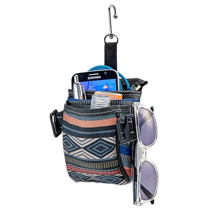 High Road DriverPockets Car Phone Holder Air Vent Pouch and Front Seat Organizer with 3 Pockets, Hanging Hooks and Charging Port (Southwest) - color: Southwest
