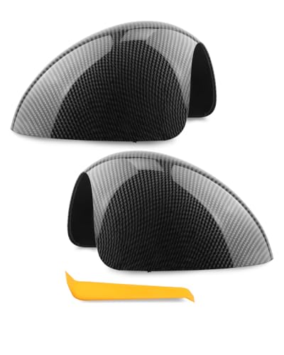 Left Right Side Mirror Caps Rearview Mirror Cover Cap Fit for Mini R55 R56 R57 R58 R59 R60 R61 2007-2016 Manual Folding Mirrors Only Replace 51162754913, 51162754914, Carbon Fiber - size: Carbon Fiber