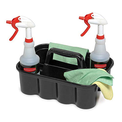 Rubbermaid Commercial Products Deluxe Carry Caddy for Take-Out Coffee/Soft Drinks Postmates/Uber Eats/Food Delivery Cleaning Products Sports/Water Bottles Black - size: 1 Pack