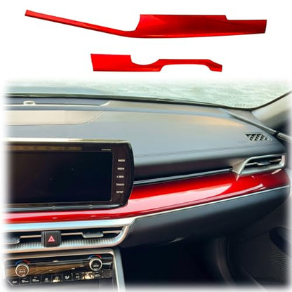 Center Contro Side Trim, for Kia K5 2021 2022 2023 2024, Dashboard Center Contro Trim Car Sport Accessories - Wine Red - color: Wine Red