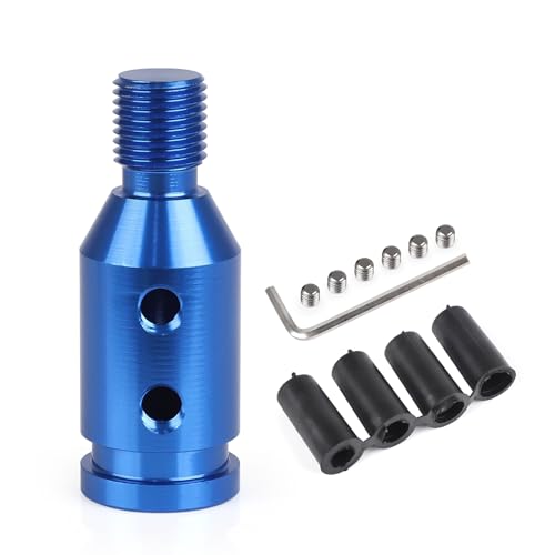 Universal Gear Shift Knob Adapter 12x1.25,Aluminum Alloy Shifter Knob Adapter,Gear Shift Adapter for Non-Threaded Manual Shifters M12x1.25(Blue) - color: M12x1.25(Blue)