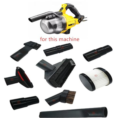 9Pcs 123539-7 123486-2 Vacuum Attachments Parts Replace for DEWALT DCV501HB DCV501LN DCV5011H with Soft Horsehair Dust Brush and Vacuum Cleaner Filter Adapter Kit Household Cleaning