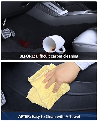 2PCS Center Console Front Side Anti-Kick Mats for Tesla Model 3 Highland 2024 2025 Accessories, TPE Seat Center Side Cover Pad Model 3 Anti-Dirty Waterproof Dust Resistant Protector Mat Cover - size: Model 3 Highland Anti Kick Pad
