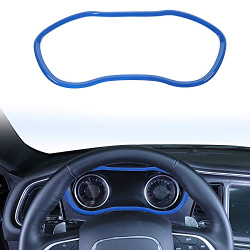 Voodonala for Challenger Dash Trim Dashboard Decoration Blue Accessories for Dodge Challenger 2015-2022 (Blue,ABS,1PC) - color: Blue