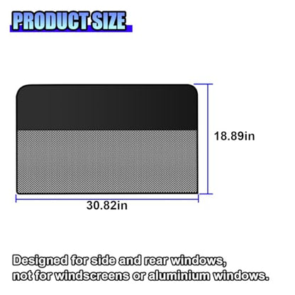 ZIMISI Car Window Shades, Magnetic Side Window Sun Shade Curtain, Half Blackout & Half See-Through UV Protection & Heat Blocking Car Window Screen, Vehicle Sun Shades for Driver Passenger (Rear) - size: Rear Windows
