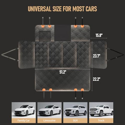 PROZAR Dog Car Seat Cover for Back Seat, Heavy Duty Scratch Proof Pet Back Seat Protector for Cars/SUVs/Small Trucks