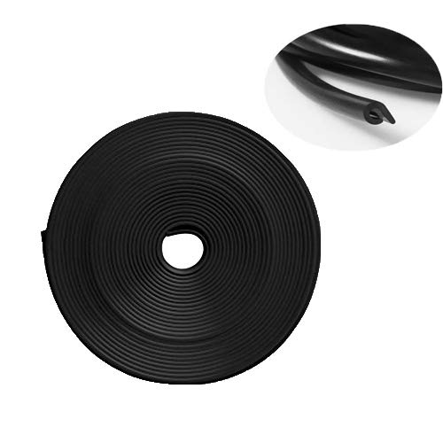 Eytool Car Door Protectors Edge Guards,16Ft(5M) Car Edge Trim Rubber Seal Protector with U Shape Car Protection Door Edge Guard Fit for Most Car(Black) - color: Black, size: 16ft