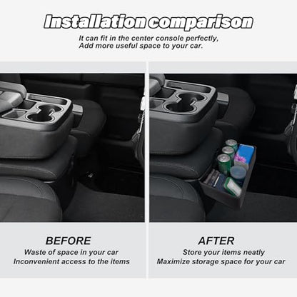 JKCOVER Center Console Hanging Organizer Box Compatible with 2019-2026 Chevy Silverado/GMC Sierra 1500 and 2020-2026 Chevrolet Silverado/Sierra 2500HD 3500HD Accessories(Split-Bench Folding Seat Only) - color: Hanging Organizer