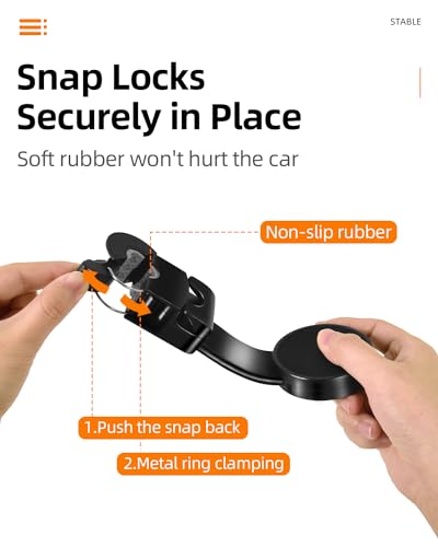 1 Pack Headrest Hook for Car Seat Back with Magnetic Phone Holder, Multifunctional Car Seat Hooks for Purses and Bags Handbag Grocery Bag, Purse Hanger Car Organizers and Storage Accessories - style: Magnetic