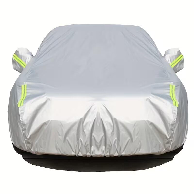 Universal All-Weather Waterproof Car Cover for Sedan & SUV – Heavy-Duty Oxford Cloth, UV Protection, Snow & Rain Shield with Reflective Strips (XXL – for Cars Under 208 inches) - size: XXL – For cars under 208 inches