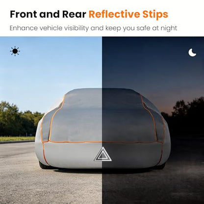 2026 Upgraded Anti-Hail Car Cover, Waterproof Thickened 5MM EVA Hail Protector, Windproof Reflective Strips for Full-Size Sedans with Storage Bag, Universal Fit - XXL - size: Xxl (Fit for 211-225 Inch Sedans)