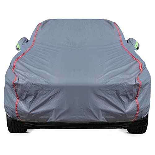 Breathable New Material, Waterproof Car Cover, Locks and Zipper Doors, Sunscreen Waterproof UV Prevention Snowproof Wind and Windproof,Suitable for Indoor Outdoor,for Sedan (188" to 198") C3 - color: Gray, size: C-3 Apply-Sedan - Body Length 188"to 198"