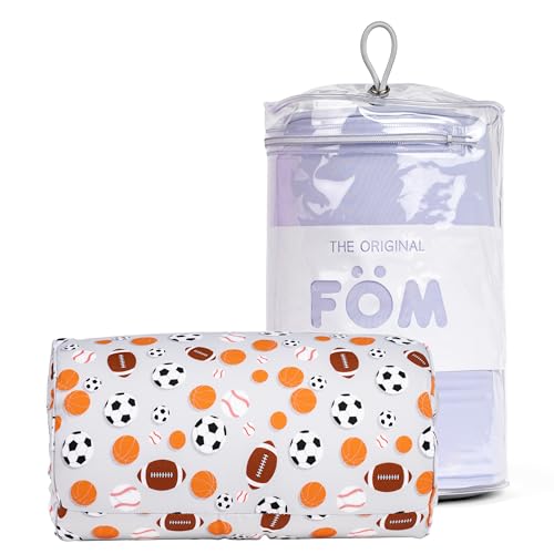 Brookstone Squishy FOM Cushion Pillow - The Original Stretchy, Comfy, Colorful Pillow for Neck, Lumbar Support, and Bed - for Sleeping, Car, Travel - Small Pillow, Sports, 12 x 7 Inches - color: Sports