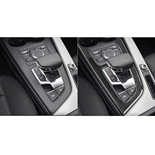 NVCNX Real Carbon Fiber Compatible with Audi B9 A4 S4 A5 S5 2017-2019 / RS5 2018 2019 Car Center Console Gear Shift Panel Cover Sticker Decal Interior Trim Accessories 1PC - color: Center Console Gear Shift Panel for 2017-2019